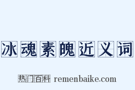 冰魂素魄近义词是什么意思的图片